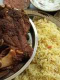 Mutton Leg (bakray ki Raan) on stove