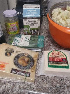 A picture of Cauliflower Mac n Parmesan Cheddar Cheese.