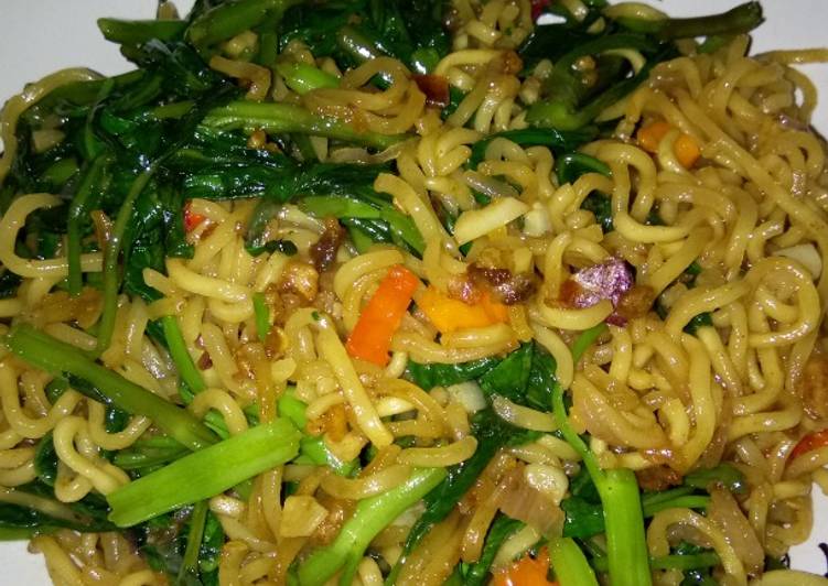 Indomie kangkung belacan/terasi