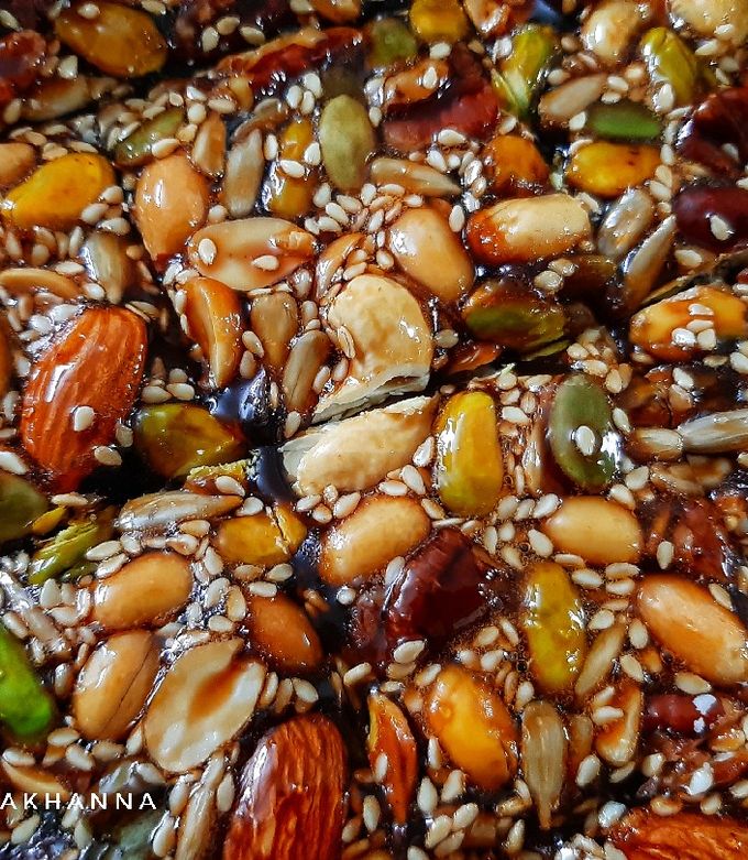 Mixed Nuts And Seeds Chikki Recipe by Jibita Khanna - Cookpad