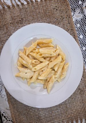Foto resep Creamy Garlic Penne Pasta