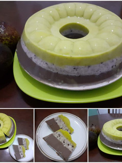 Foto resep Puding Alpukat oreo coklat