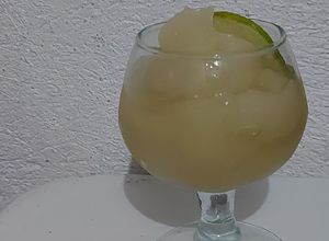 Una foto de Sorbet de vino blanco