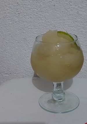 Una foto de Sorbet de vino blanco