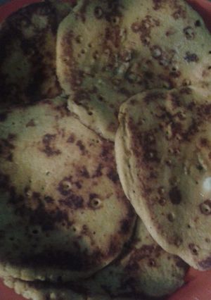 Una foto de Panquecas de plátano y zanahoria