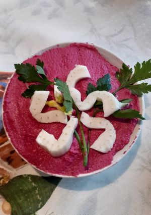 Foto di Hummus di barbabietola vegan