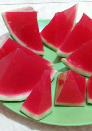 Foto resep Watermelon jelly strawberry taste