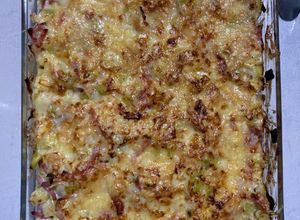 Une photo de Gratin crozets-poireaux-lardons