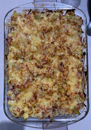 Une photo de Gratin crozets-poireaux-lardons
