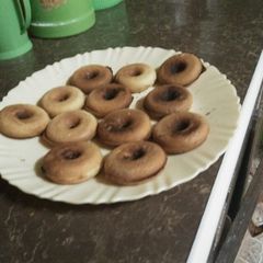 A picture of Lemon Baked doughnut cakes#4weekschallenge.