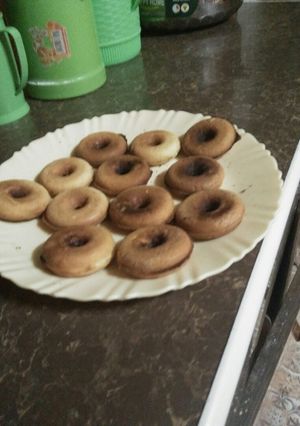 A picture of Lemon Baked doughnut cakes#4weekschallenge.