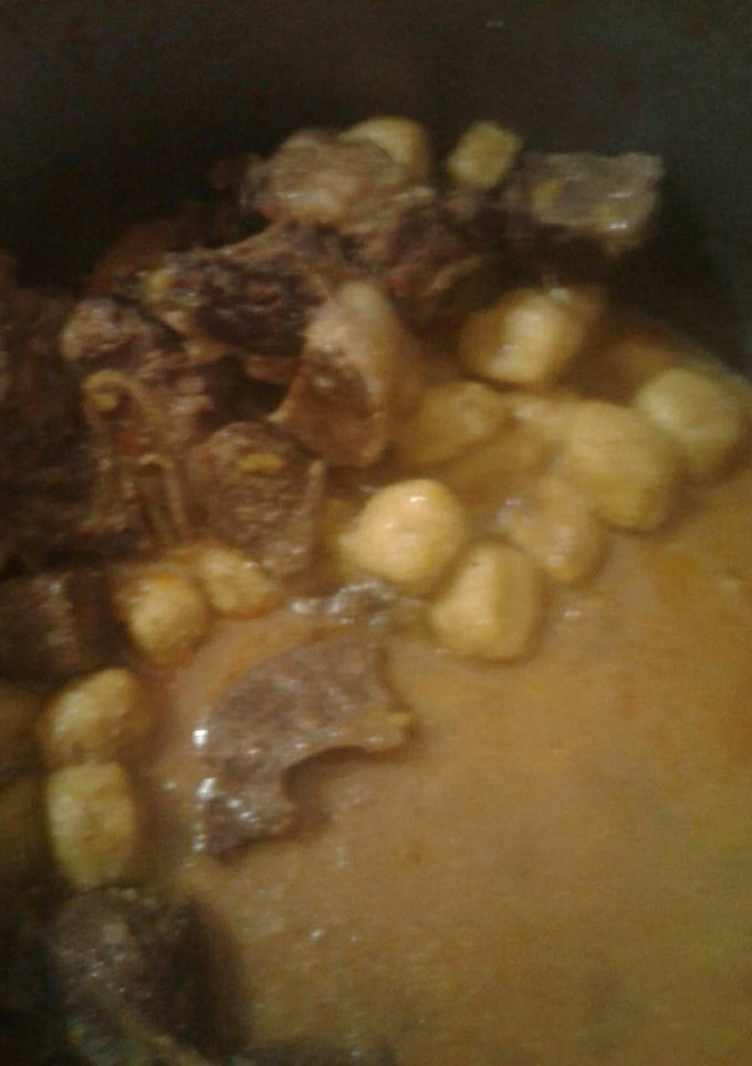 Una foto de Bori bori con carne