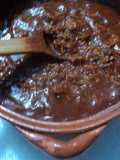 Carne molida con la salsa que queda