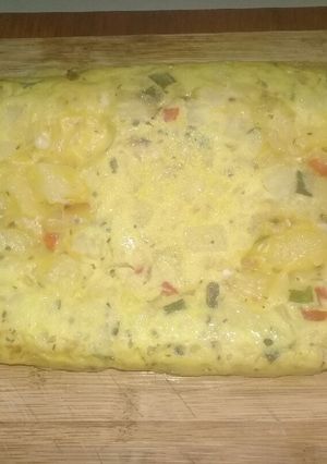 Una foto de Tortilla de papas🍽 hecho en microondas😁