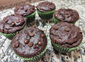 Φωτογραφία της συνταγής "Keto Cupcakes σοκολάτας με αλεύρι αμυγδάλου, χωρίς ζάχαρη"