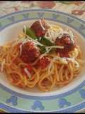 Norma 2.0 : Spaghetti al pomodoro con polpettine melanzane