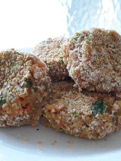 Una foto de Croquetas de arroz y zanahoria
