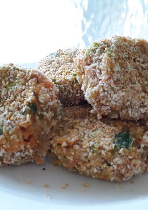 Una foto de Croquetas de arroz y zanahoria