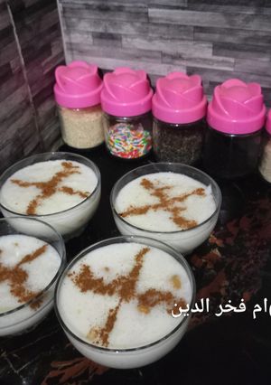 صورة لوصفة محلبي بدقيق الارز بنة عالمية👌😋