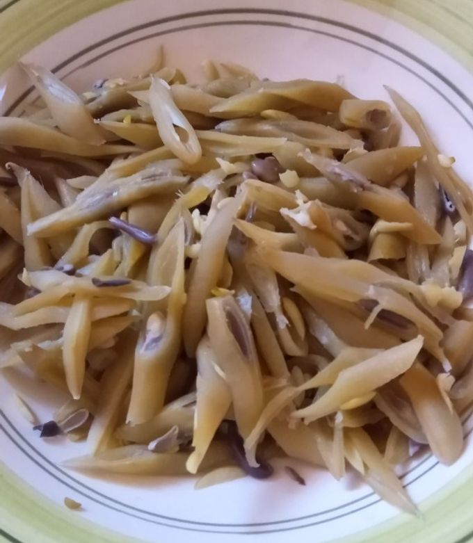 Una foto de Porotos verdes cocidos en olla a presión