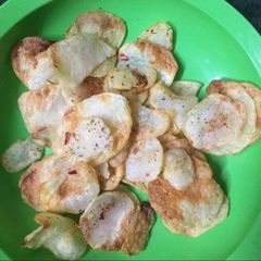 A picture of Oil free peri peri masala chips.
