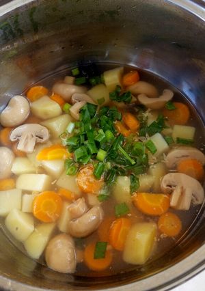 Foto resep Sup wortel kentang dan jamur kancing