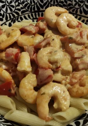 Une photo de Crevettes au lait de coco
