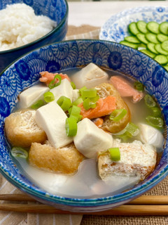 Foto resep Sup tofu salmon ala resto jepang