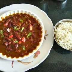 Delicious tasty Punjabi style rajma chawal A picture of Delicious tasty Punjabi style rajma chawal.