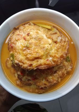 Foto resep Telor ceplok kuah satan