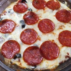 A picture of Pizza Dip with Toasted Garlic Baguettes.