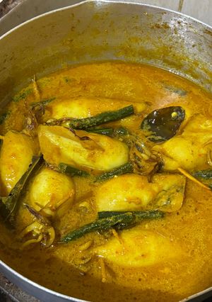Foto resep Gulai Cumi Tahu Telur Kacang Panjang