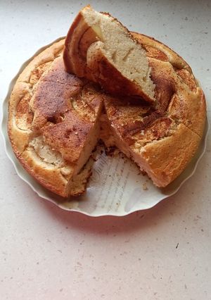 عکسی از دستور کیک پایه سیب