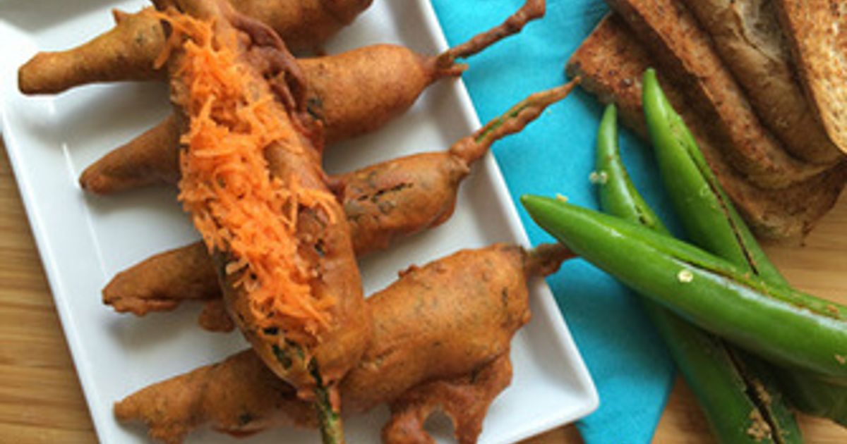 Chili Bajji Recipe - Chili Bajji / Green Chili Fritters