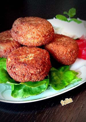 A picture of Revithokeftedes (Chickpea Fritters).