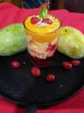 Mango kunafa mousse