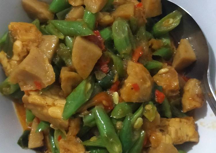 Recipe: Tasty Buncis baso pedas manis