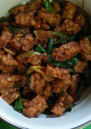 Foto resep Tempe & kacang panjang saos tiram