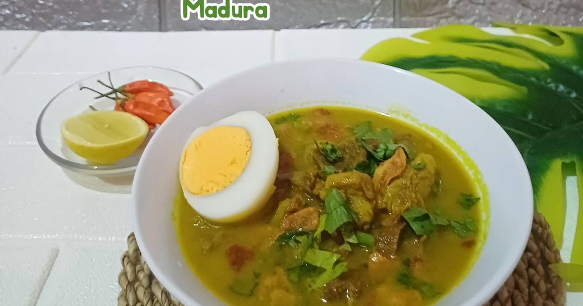 Resep Soto Daging Sapi Ala Madura Paling Mudah dan Enak