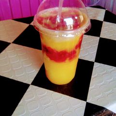 A picture of Immune booster beets,pineapple,orange juice and avocado.
