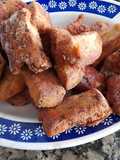 Lengua de vaca rebozada y patatas fritas