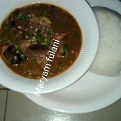 A picture of Miyar kubewa with tuwon shinkafa.
