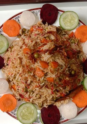 A picture of Buttermilk veg biryani.