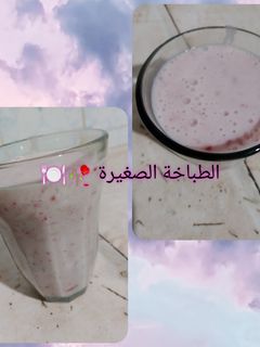 صورة لوصفة عصير الفواكه بالحليب بنين بزاف ومفيد 🥤