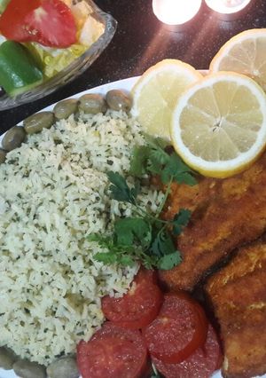 عکسی از دستور سبزی پلو با ماهی