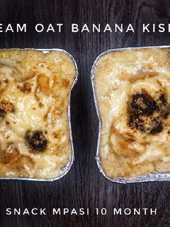 Foto resep Steam Oat Banana Kismis (snack Mpasi 10 Month)