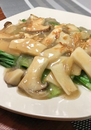 Foto resep Pokcoy siram jamur