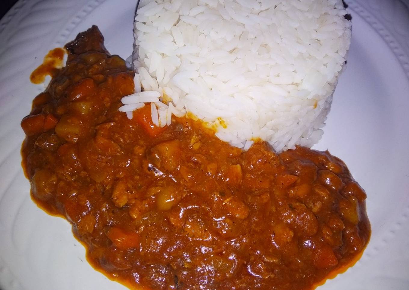 Tin Fish with mixed vegetables curry