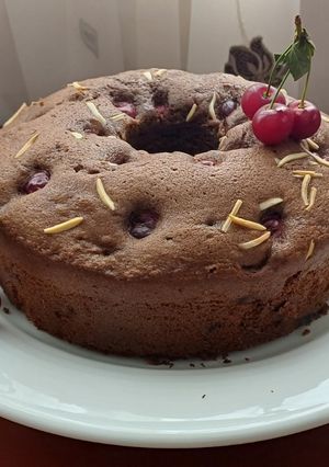 عکسی از دستور کیک آلبالو با ماست🍒