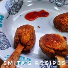 A picture of Soya chunk chickpea kabab.